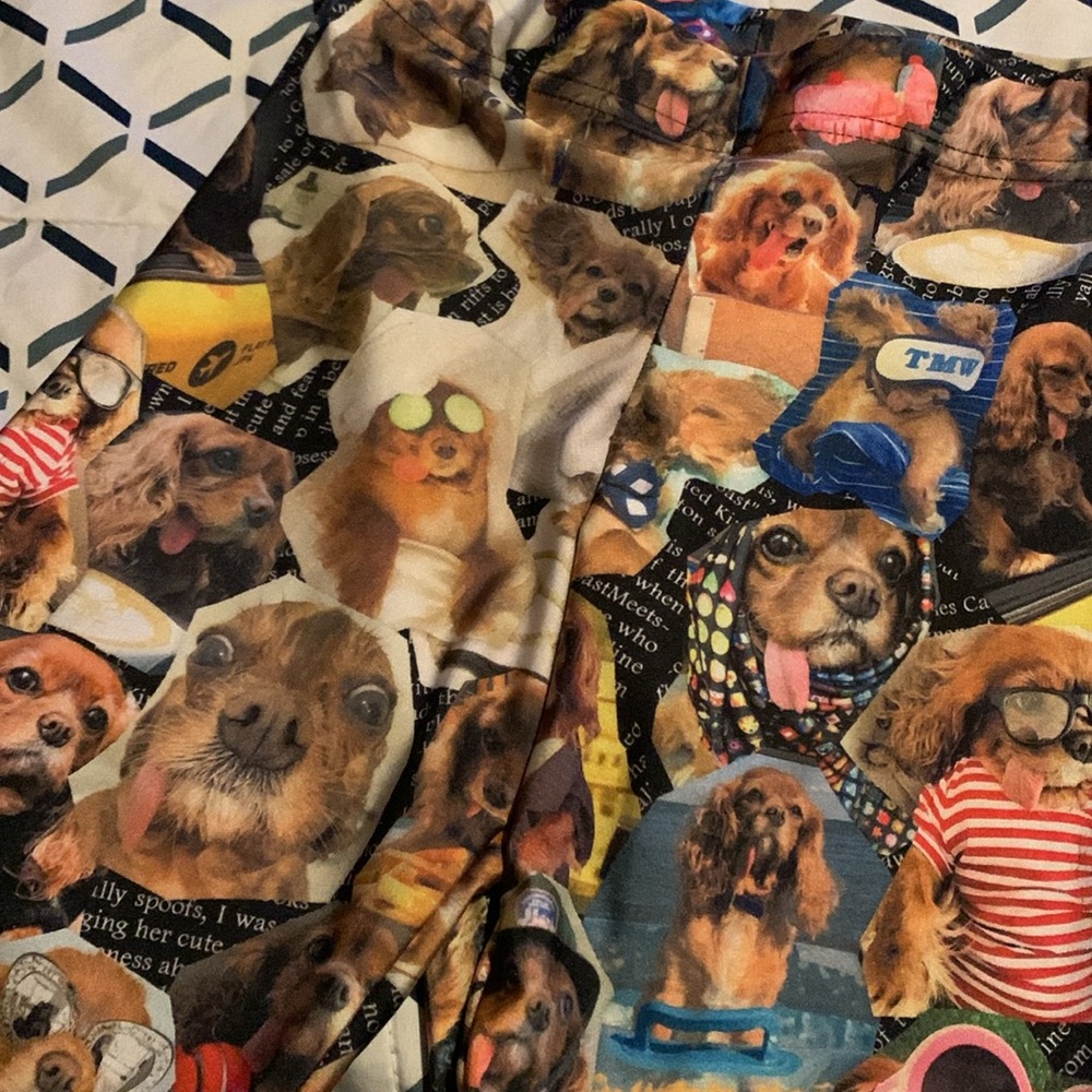 Zara Taraz XS dog leggings , super stretchy soft spandex leggings with dogs - Picture 2 of 3